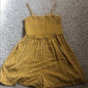 Yellow Romper with Removable Straps